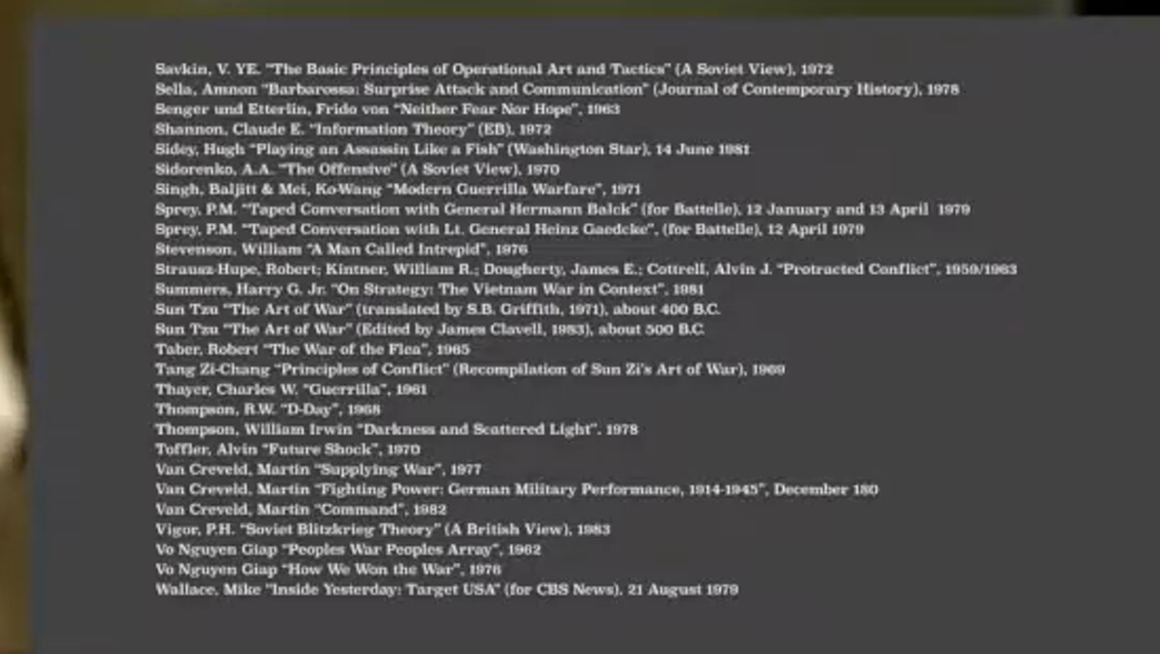 Recording bibliography inset 8 at 475 seconds